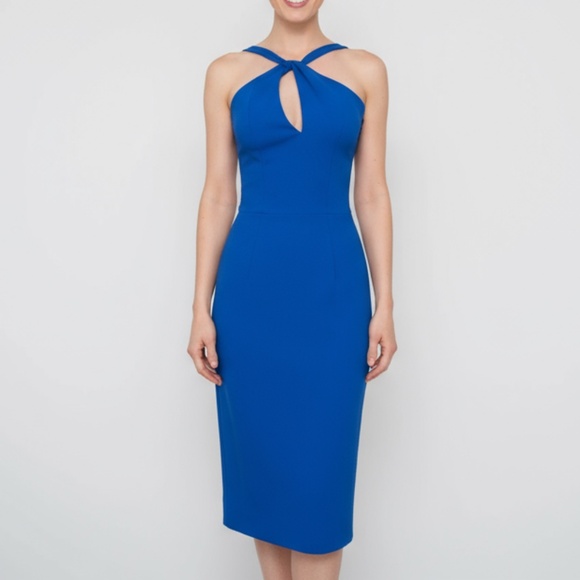 Dress The Population. Keyhole Halter Bodycon Sheath Dress - Picture 1 of 10